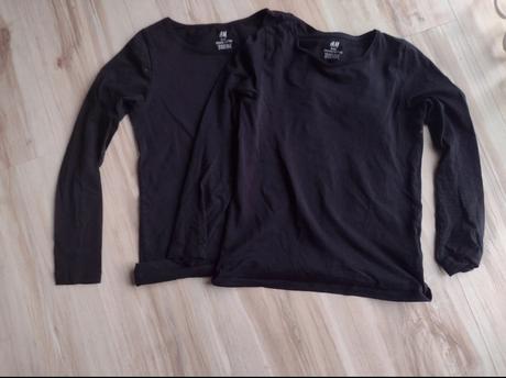 2x čierne tričko, h&m,134