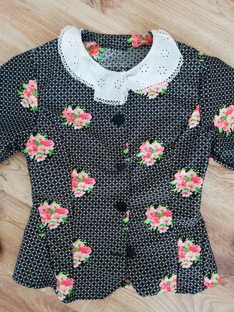 Krásna vintage, retro blúzka, s