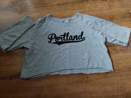 Crop top tričko s dlhým rukávom, h&m,l