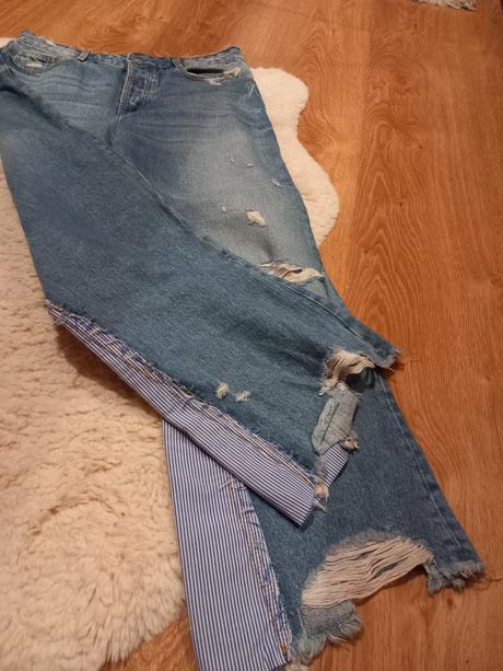 Štýlové široké rifle, denim co,xs