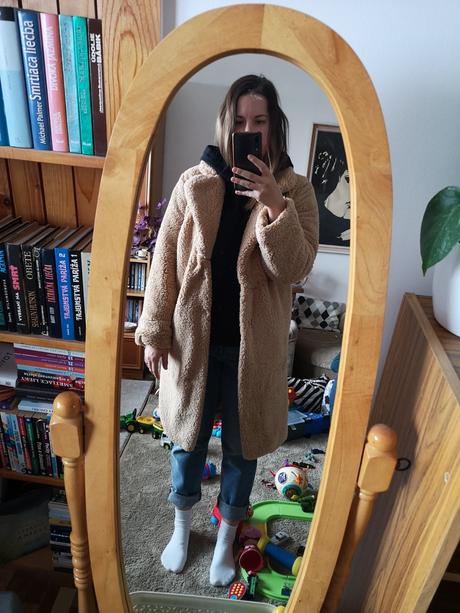 Huňatý teddy kabát, m