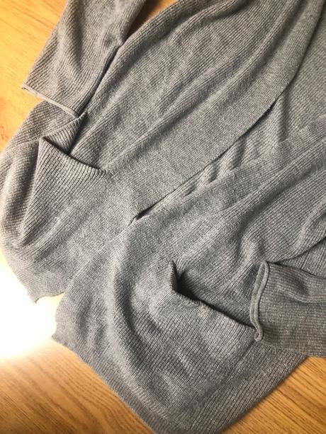 Sivý dlhý sveter/ kardigán, s