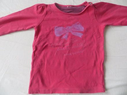 Červené tričko s dlhým rukávom, 80