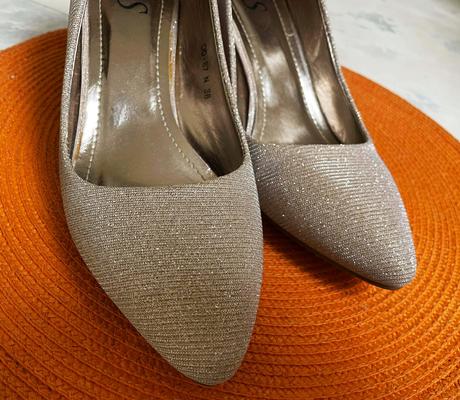 Luxusné lurexové lodičky, 38