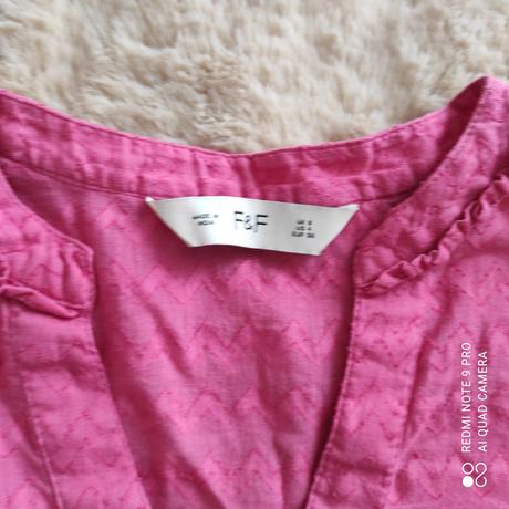 Ružová bavlnená blúzka/košeľa, f&f,36 / s