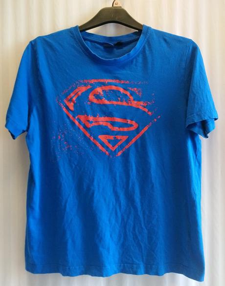 Pánske modré tričko s motívom, superman, m, m