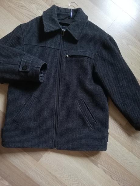 Tmavosedy pánsky kabát, m