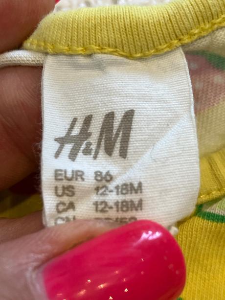 Dievčenský letný overal s ovocím h&m (86), h&m,86