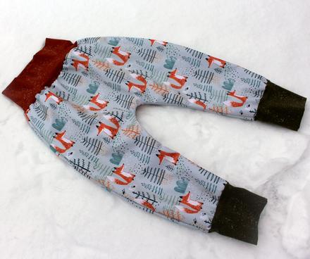 Zimné softshellky, líška v lese, veľ. 74 - 128, 74 - 128