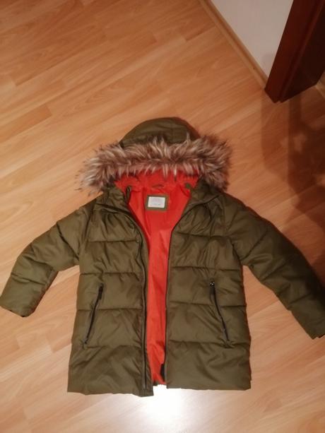 Zelená zimná bunda, zara,152