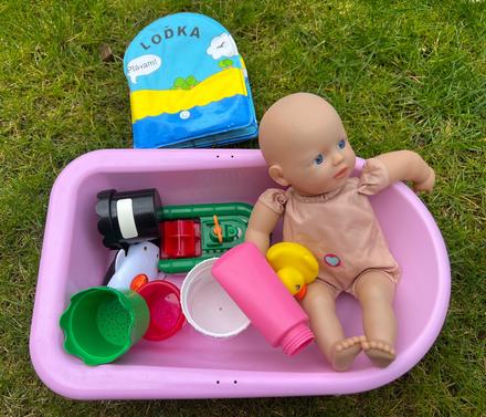 Kúpacia bábika a hračky do vody, 