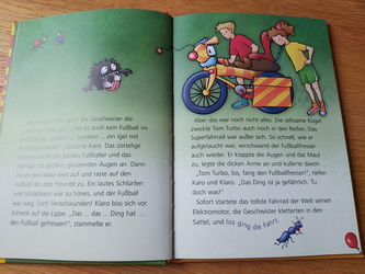 Kniha v nemčine-chytanie príšery, čo žerie loptu, 