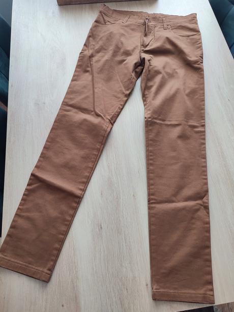 Hnedé chino nohavice, 164