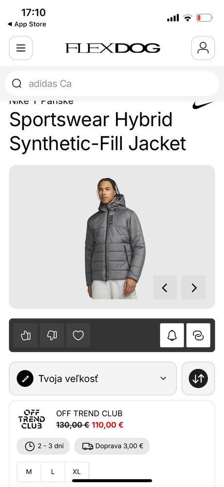 Nike bunda tepla, nike,xl