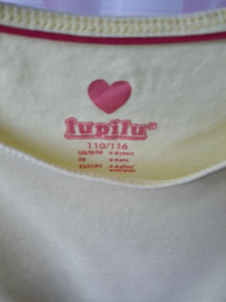 Tričko krátky rukáv žlté, lupilu,110