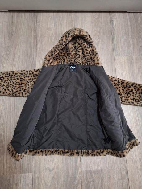 Kabát zn.zara+chrániče na uši a rukavice, zara,128