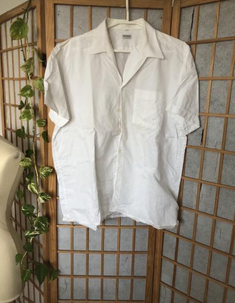 Biela pánska košeľa/ biela vintage košeľa pánska, william & delvin,l