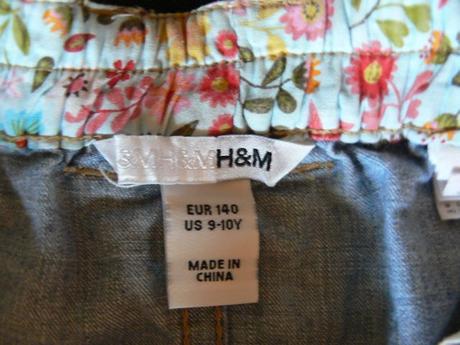 Riflová sukňa h&m, h&m,140