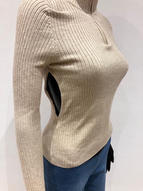 Dámsky rebrovaný rolák (s), mango,s