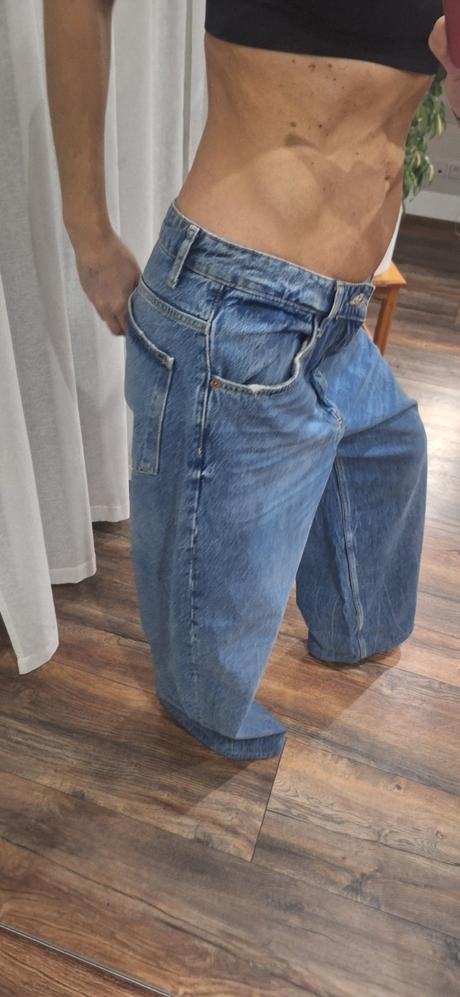 Rifle zara baggy barrel jeans 40/42, zara,40