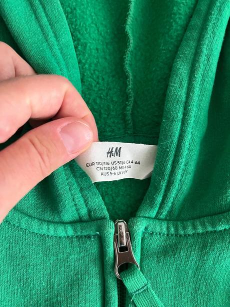 H&m mikina na zips 110/116, h&m,110