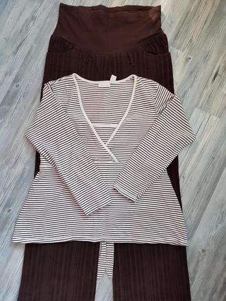 Tehotenske nohavice+tehu tricko, l