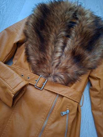 Zateplená koženka s kožušiny veľ.m, m