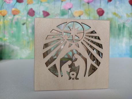 Drevený svietnik betlehem, 