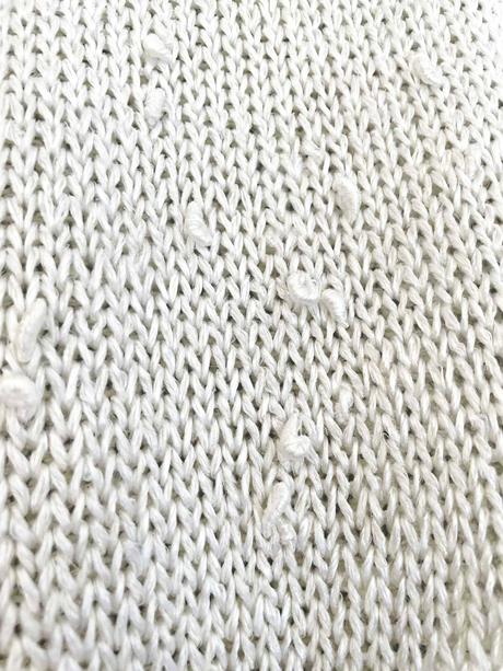 Perleťové uzlíčkové pletené triko oversize, l