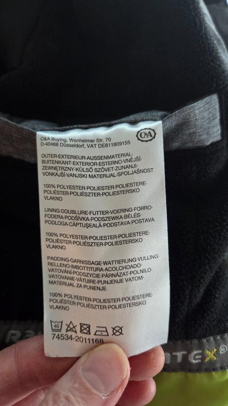 Bunda zimná teplá - super stav, c&a,152