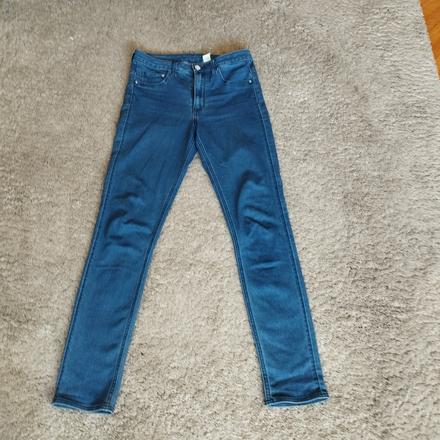 Nohavice s vysokým pásom, denim,s