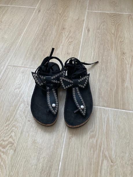 Dámske sandále na viazanie, 39