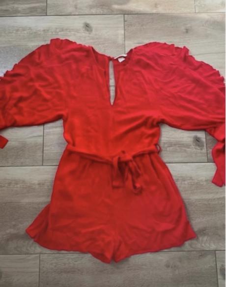 Červený overal, h&m,32