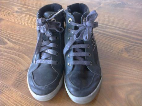 Kožené vyvýšené botasky, geox,31