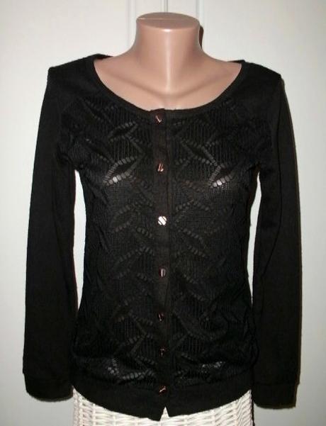Jemný čierny svetrík - veľ. s-m, s