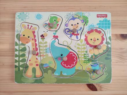 Drevené puzzle fisher-price,
