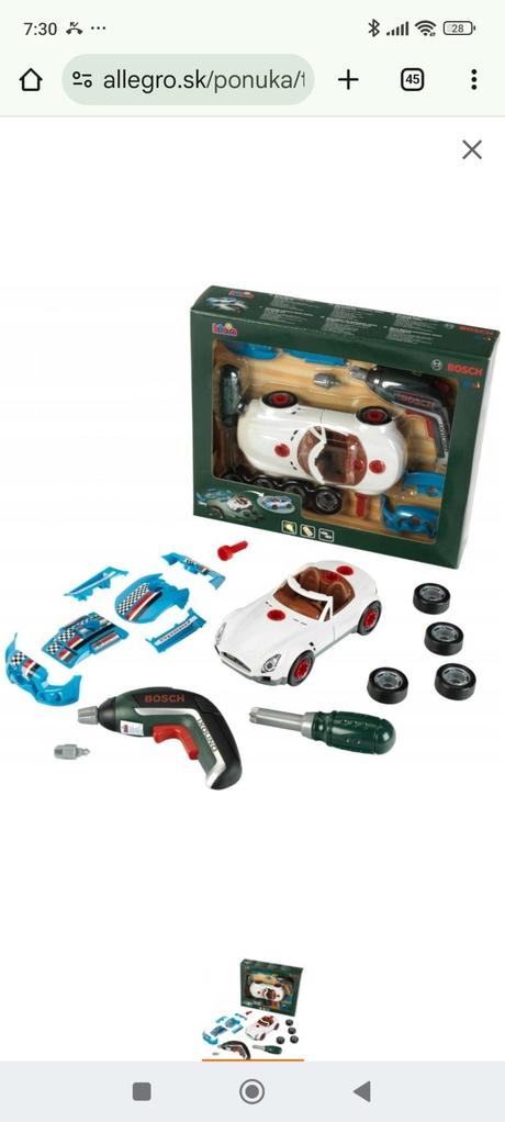 Klein skladacie auto s vŕtačkou, 