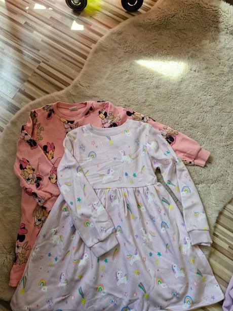 Zateplené šaty 2 ks, f&f,122