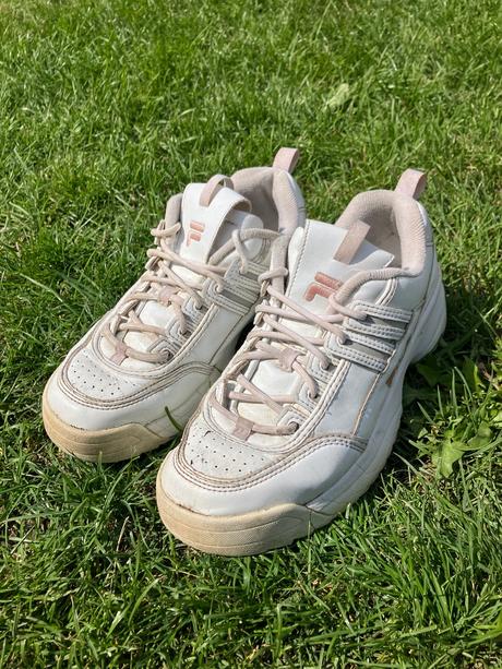 Biele športové voľnočasové tenisky fila platforma, fila,41