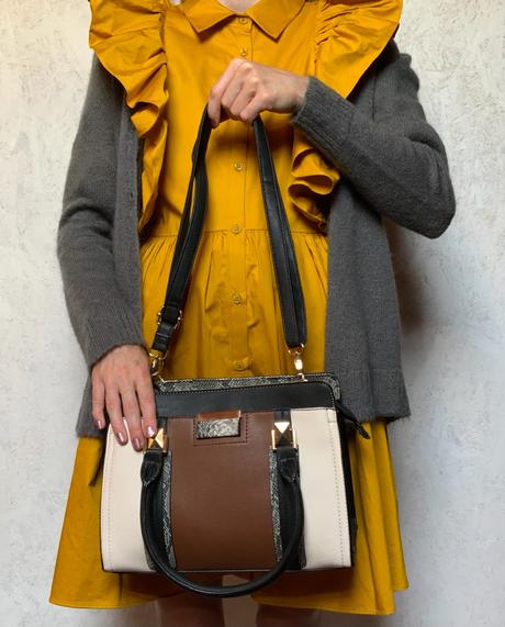 Hneda prakticka kabelka, f&f