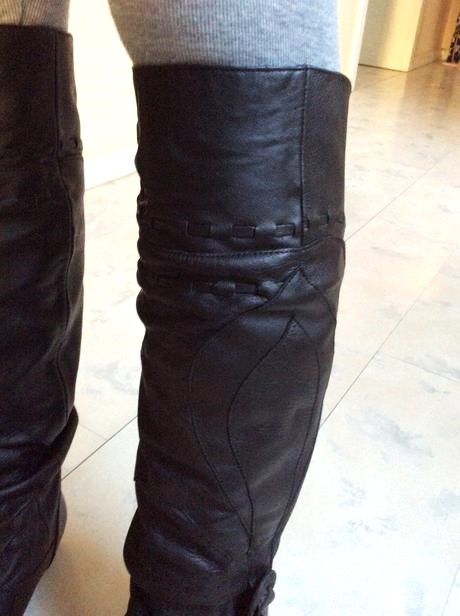 Luxusné kožené čižmy, 38