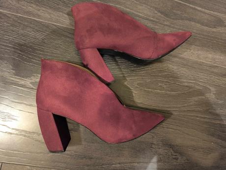 Next bordové semišové čižmičky veľ. 39, next,39