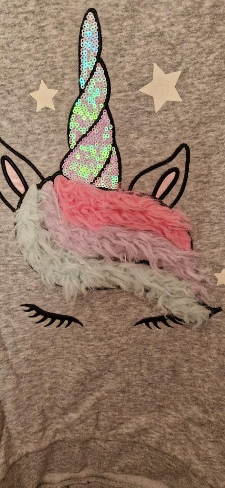 Mikina s jednorozcom, h&m,152