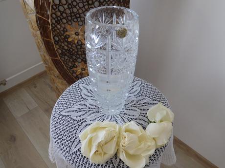 Krásna kryštálová váza -top top stav, 