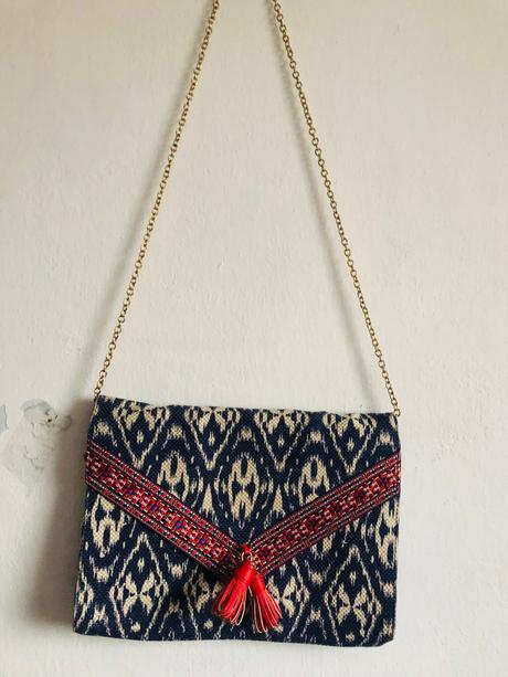 Krasna vacsia nepouzivana boho etno hippie 33x25cm,