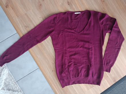 Bordový svetrík, s