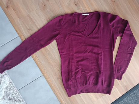 Bordový svetrík, s