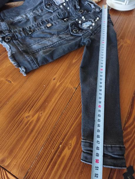 Riflová bunda tmavošedá 122, 122