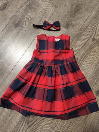 Kárované/ vianočné šaty, lindex,80