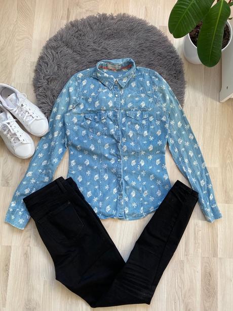 Rifľova košeľa s kvetinkami, house,xs